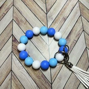 Simple Blue Wristlet